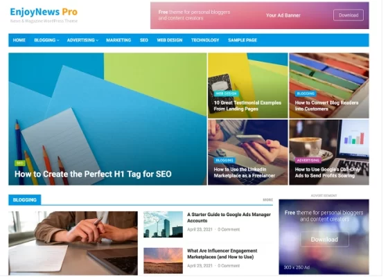 WP Enjoy – EnjoyNews Pro 1.1.4 GPL Theme