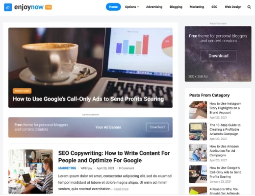 WP Enjoy – EnjoyNow Pro 1.1.0 GPL Theme