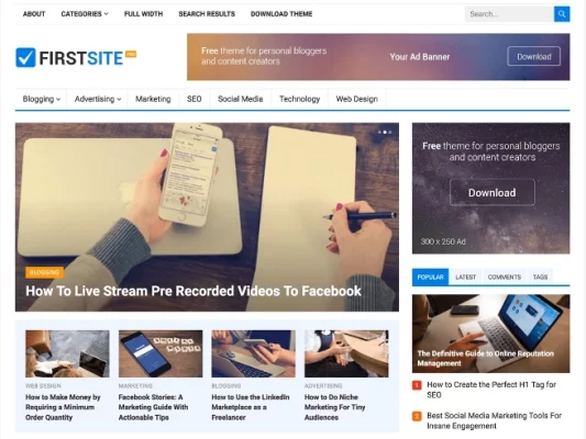 WP Enjoy – FirstSite Pro 1.0.3 GPL Theme