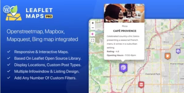 WP Leaflet Maps Pro 1.0.8 GPL Plugins
