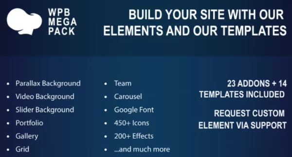 WPBakery Mega Pack Addons and Templates 1.2 GPL Plugins