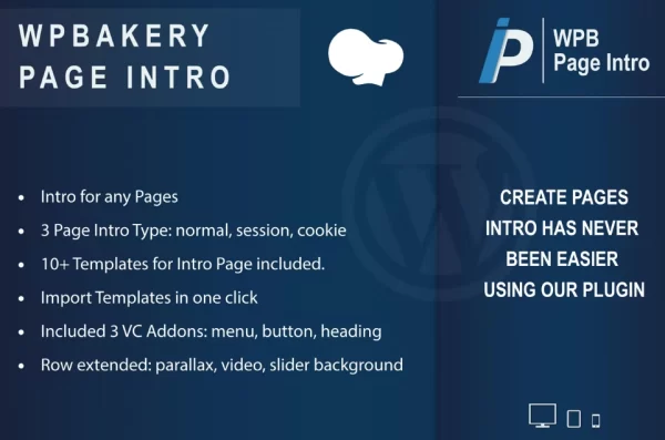 WPBakery Page Intro Addon for WPBakery 1.1 GPL Plugins