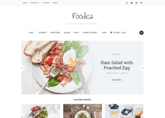 WPZOOM Foodica 4.0.0 GPL Theme