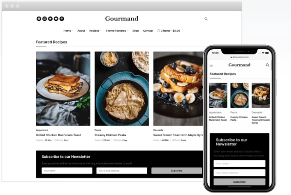 WPZOOM Gourmand 1.0.9 GPL Theme