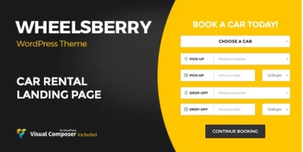 Wheelsberry – Car Rental WordPress Theme / Landing Page 1.2.8 GPL Theme