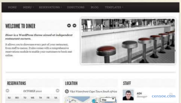 WooThemes Diner Premium Theme 1.9.11 GPL Theme