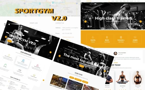 Wordpress Sport Landing Template Bootstrap Sportgym V2.0 Cool Solution For Fitness And Not Only WordPress Theme 2.0 GPL Theme