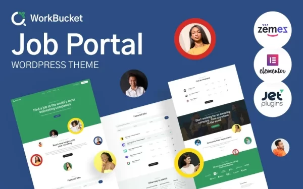 WorkBucket Job Portal, Recruitment Directory WordPress Theme 1.0.1 GPL Theme