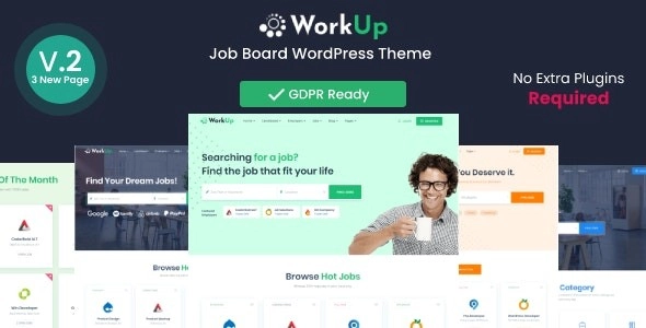 Workup – Job Board WordPress Theme 2.1.25 GPL Theme