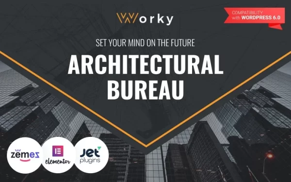 Worky Architectural Bureau Multipurpose Modern WordPress Elementor Theme WordPress Theme 2.1.4 GPL Theme