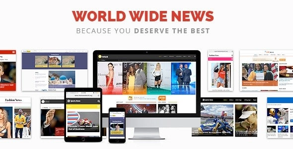 World Wide News Magazine Responsive WordPress Theme 2.0 GPL Theme