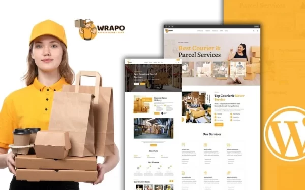 Wrapo Courier And Delivery Service WordPress Theme 1.0.0 GPL Theme