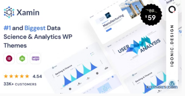 Xamin Data Science Analytics SaaS WordPress Theme Xamin GPL Theme