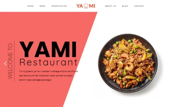 Yami Foods Restaurant WordPress theme WordPress Theme 1.1.0 GPL Theme