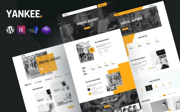 Yankee Digital Agency Elementor WordPress Theme 1.4.2 GPL Theme