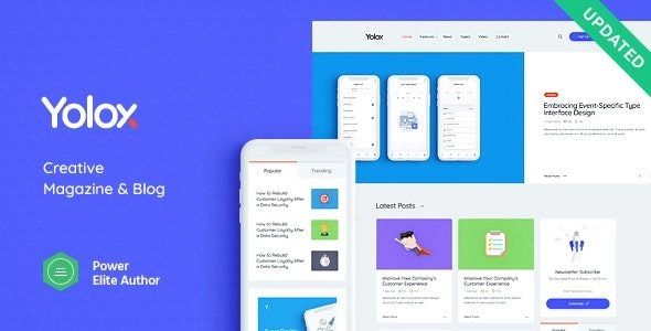 Yolox | Modern WordPress Blog Theme for Business Startup 1.0.9 GPL Theme