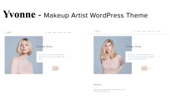 Yvonne Makeup Artist WordPress Theme 1.0 GPL Theme