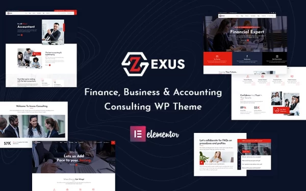 Zexus Accounting and Consulting Business WordPress Theme 1.3 GPL Theme