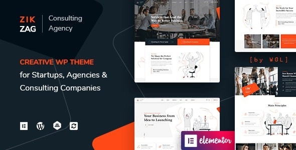 ZikZag Consulting Agency WordPress Theme 1.2.11 GPL Theme