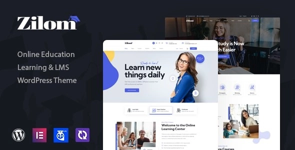 Zilom Online Education Learning WordPress Theme 1.2.1 GPL Theme