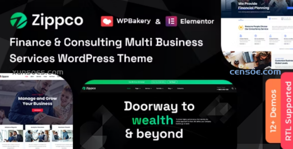 Zippco Business and Finance Consulting WordPress Theme 4.2 GPL Theme