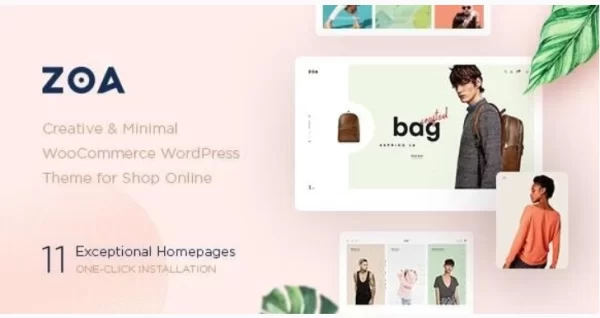 Zoa Minimalist Elementor WooCommerce Theme 2.5.5 GPL Theme
