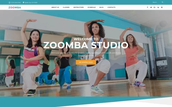 Zoomba Zoomba Dance Studio WordPress Theme 1.0.0 GPL Theme