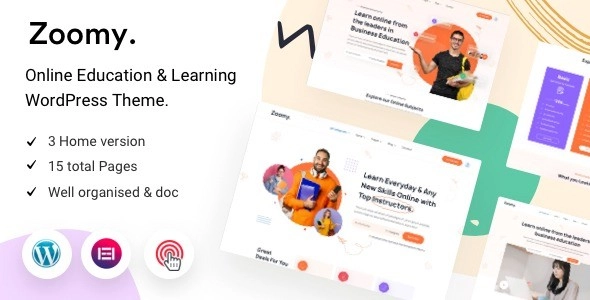 Zoomy LMS Education WordPress Theme 1.0.1 GPL Theme