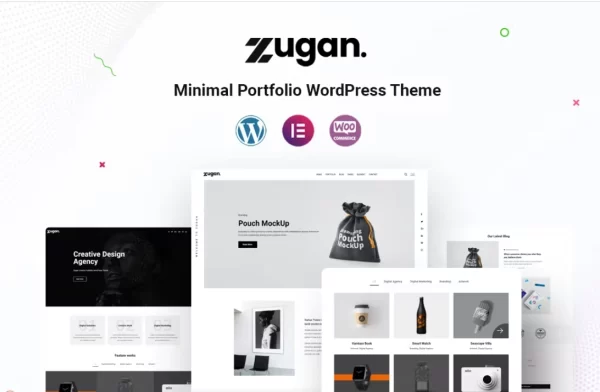 Zugan Minimal Portfolio WordPress Theme 1.5.14 GPL Theme