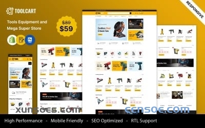 ToolCart - welding Tools Equipment and Mega Super Store Shopify Theme