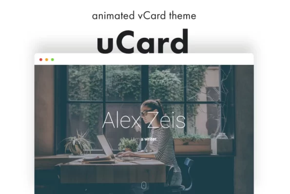uCard Animated vCard WordPress Theme 1.2.8 GPL Theme